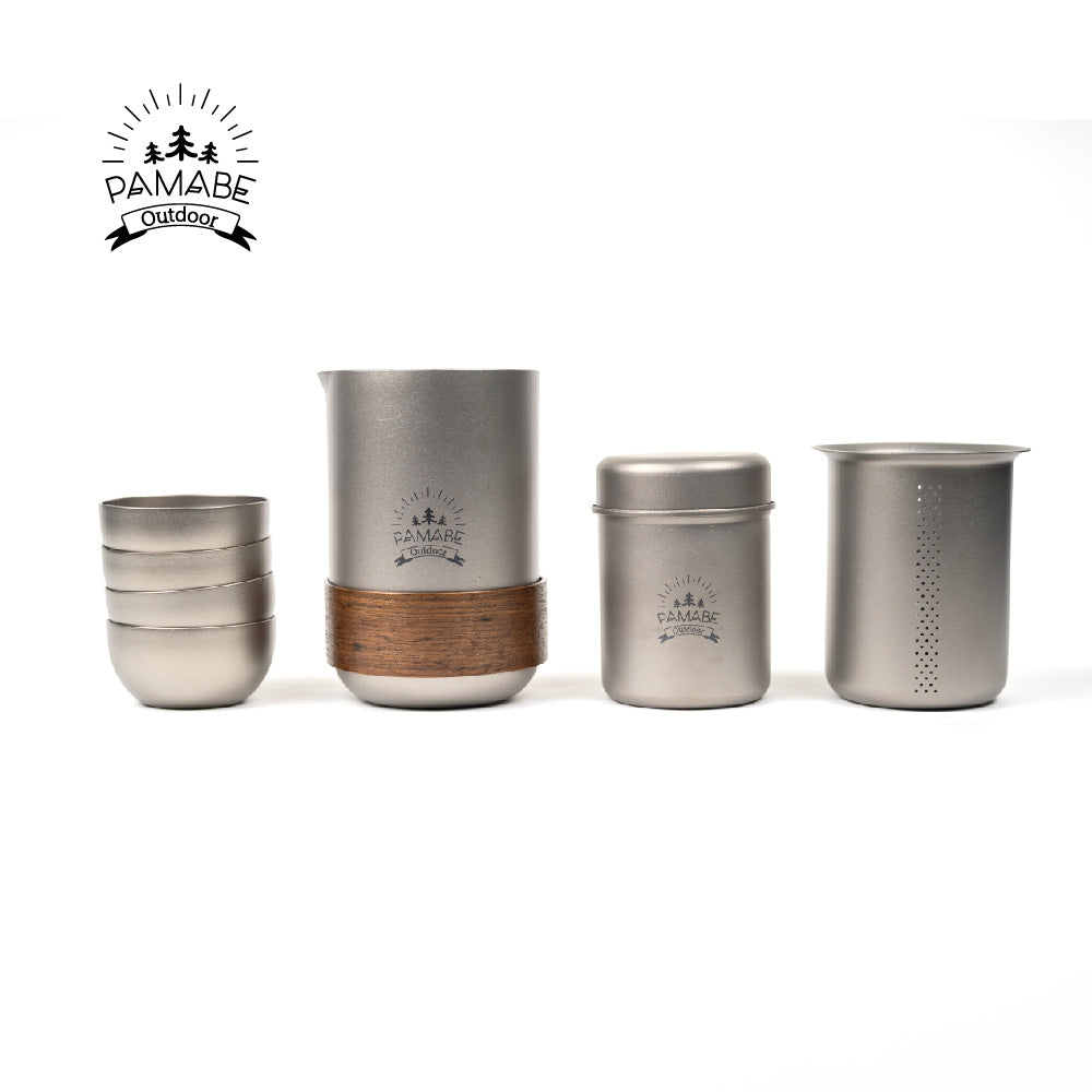 PAMABE Outdoor Titanium Tea Set