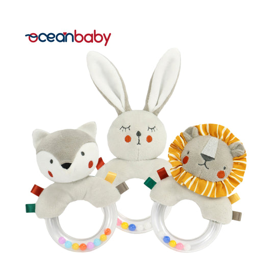 OceanBaby 声响豆豆动物手摇铃