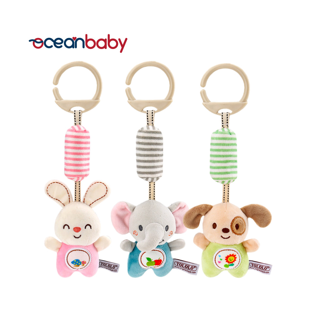 OceanBaby Smiling Animal Baby Crib Bell