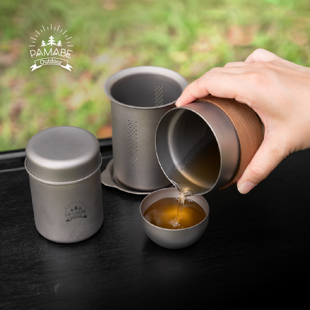 PAMABE Outdoor Titanium Tea Set